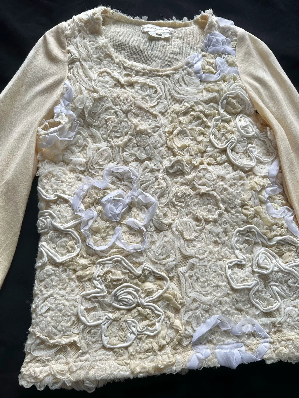 Comme Des Garçons SS12 Double-Sided Floral Bell-Sleeve Top