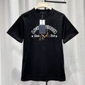 Louis Vuitton Tyler Embroidered Logo Print Cotton Black Short Sleeve T-Shirt
