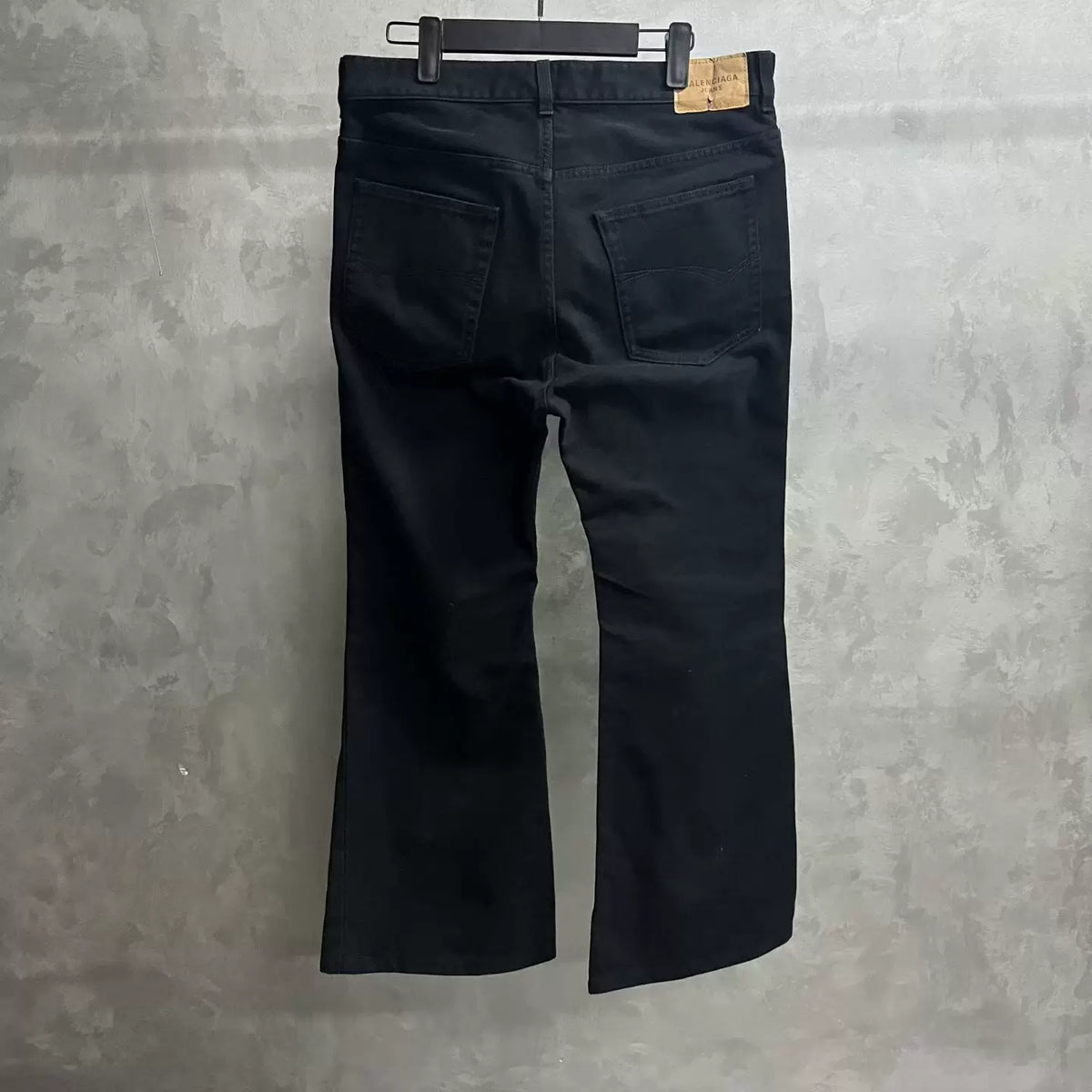 Balenciaga Black Solid Straight-Leg Jeans