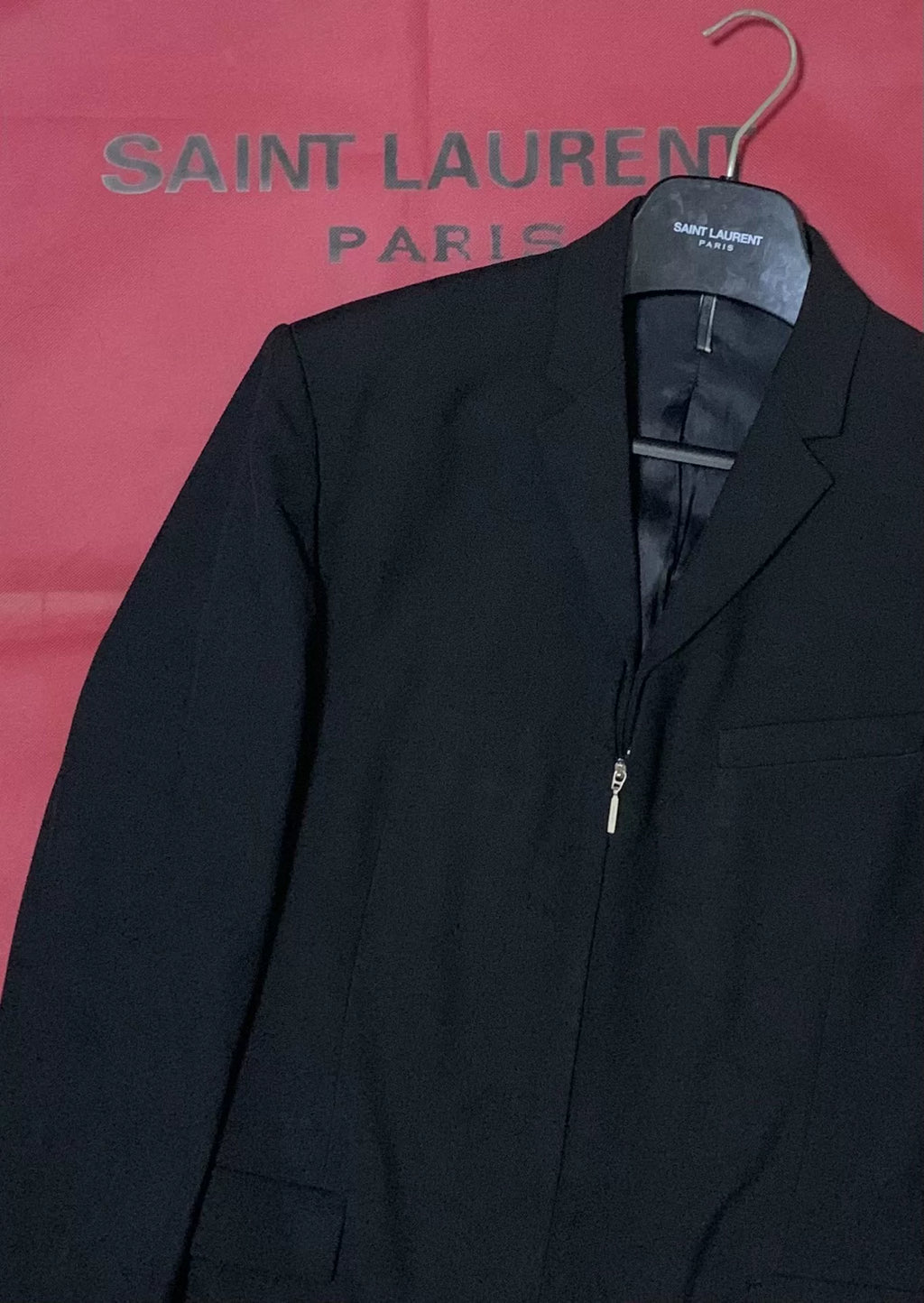 Dior Homme 13FW Runway Black Zip Wool Suit