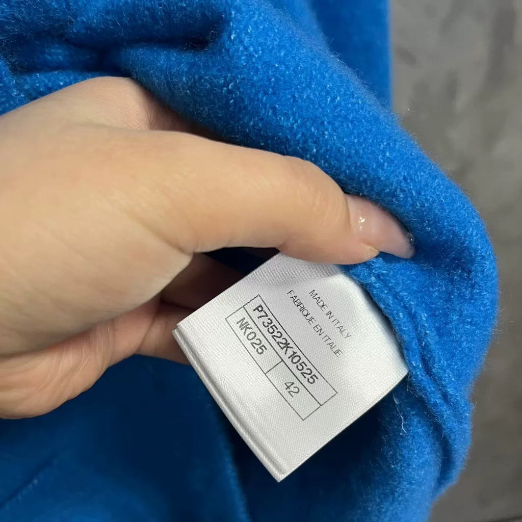 Chanel Blue Crew Neck Knit Sweater