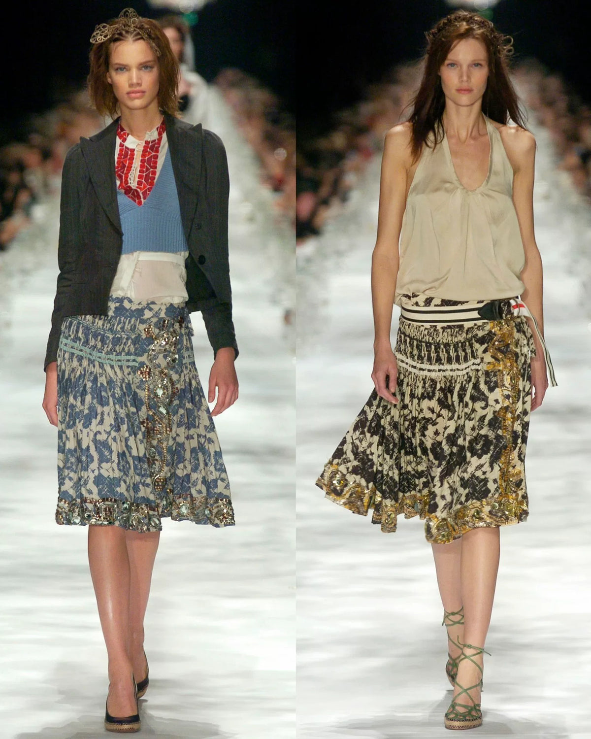 Dries van Noten 2005 Crystal Lamp Season Wrap Skirt
