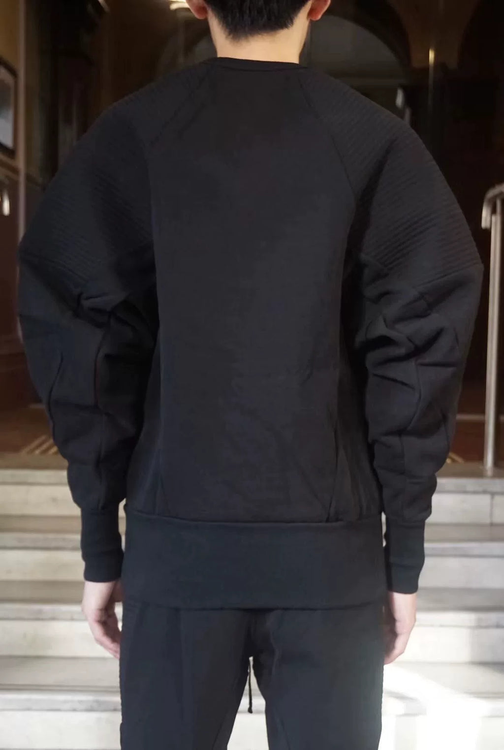 Julius AW17 Black Wide Sleeve Cotton Sweater