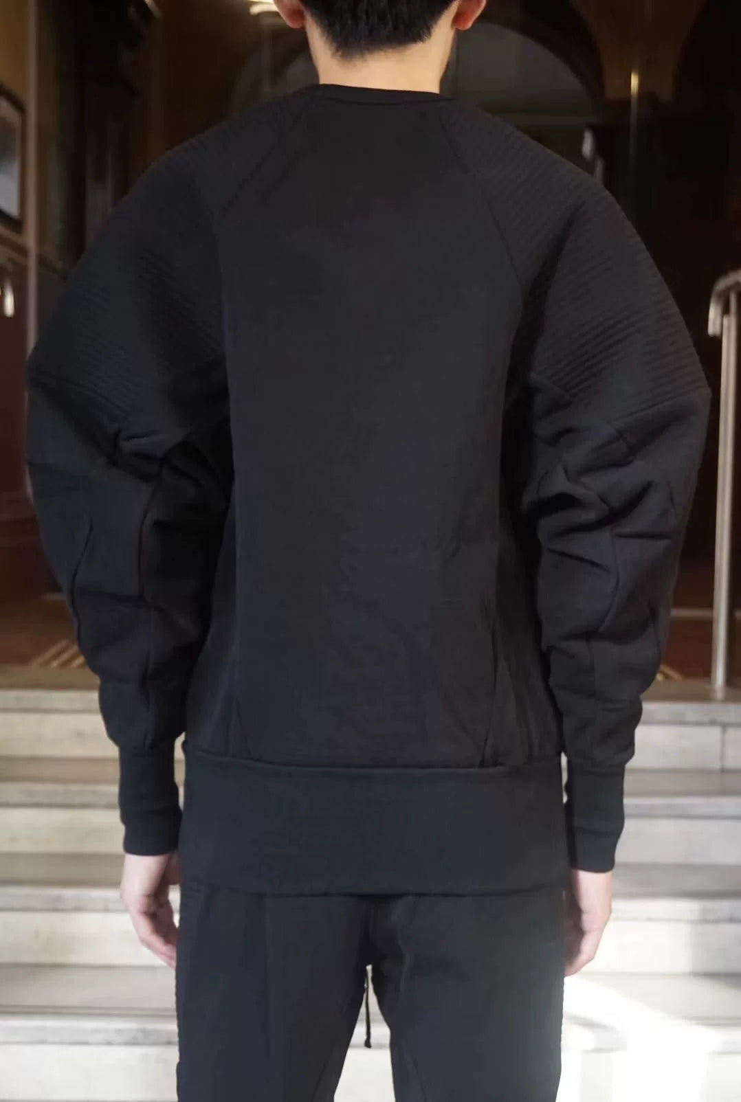 Julius AW17 Black Wide Sleeve Cotton Sweater