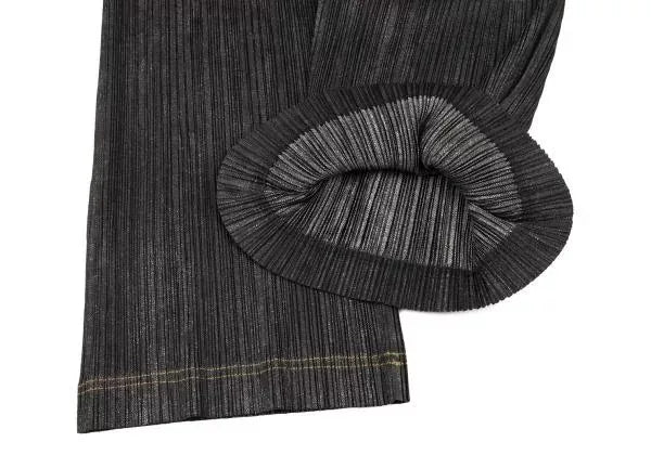 Issey Miyake Vintage Dark Faux-Denim Pleated Pants