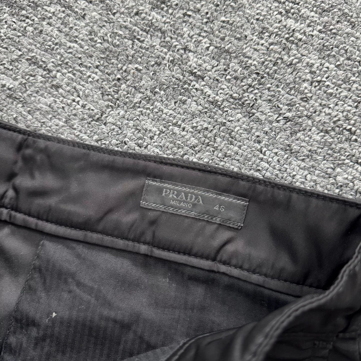 Prada Black Triangle Logo Nylon Shorts