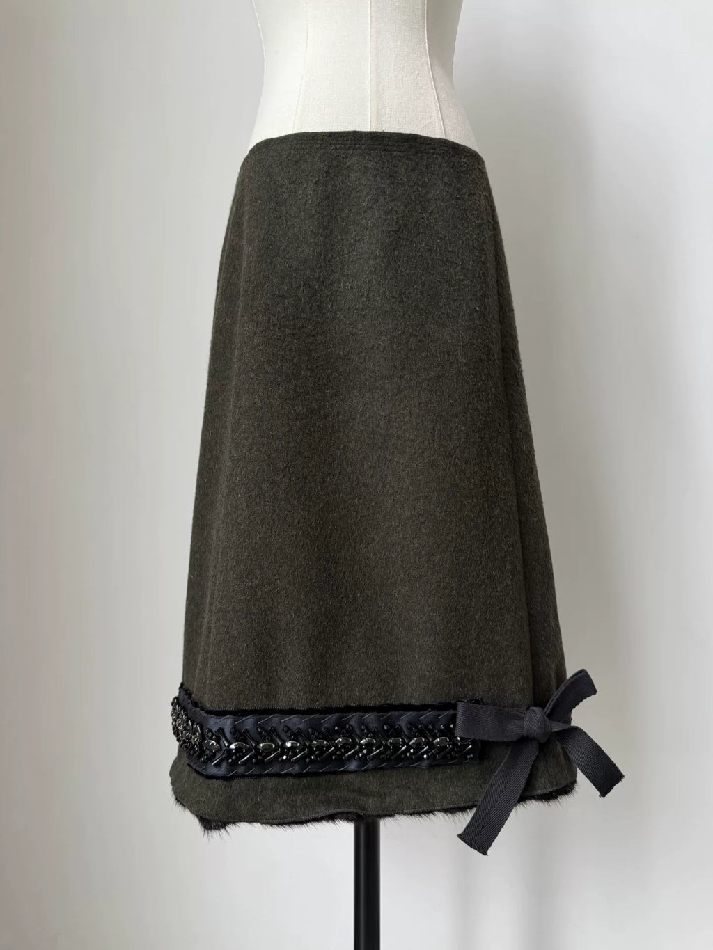 Prada vintage first-cut wool skirt
