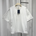 Prada Triangle Logo Cotton White Short Sleeve T-Shirt