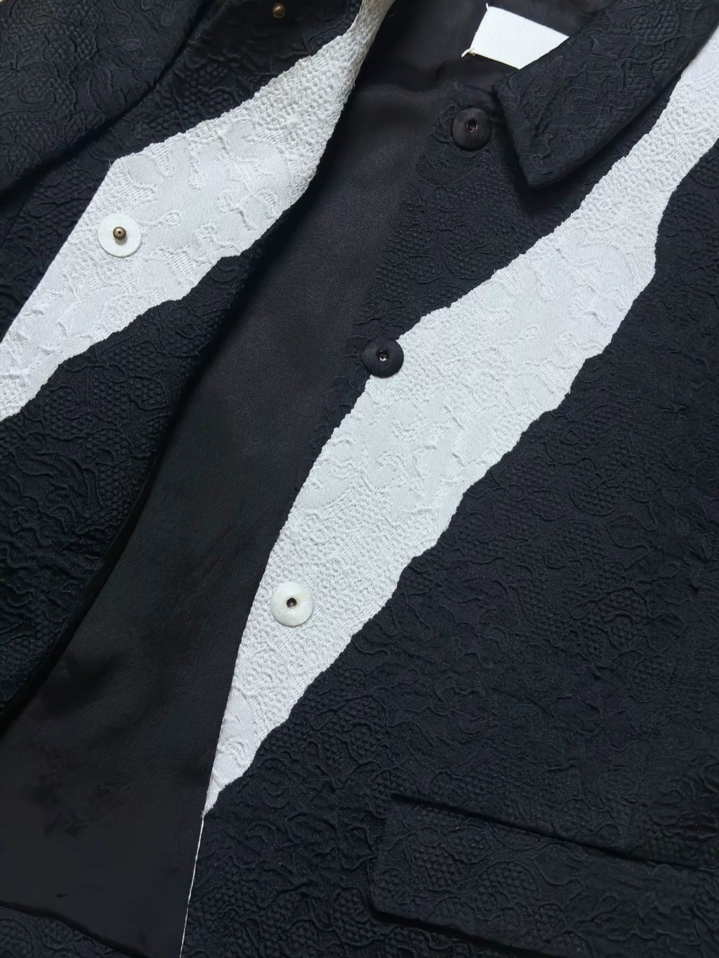 Maison Margiela jacquard embossed tonal pattern short jacket