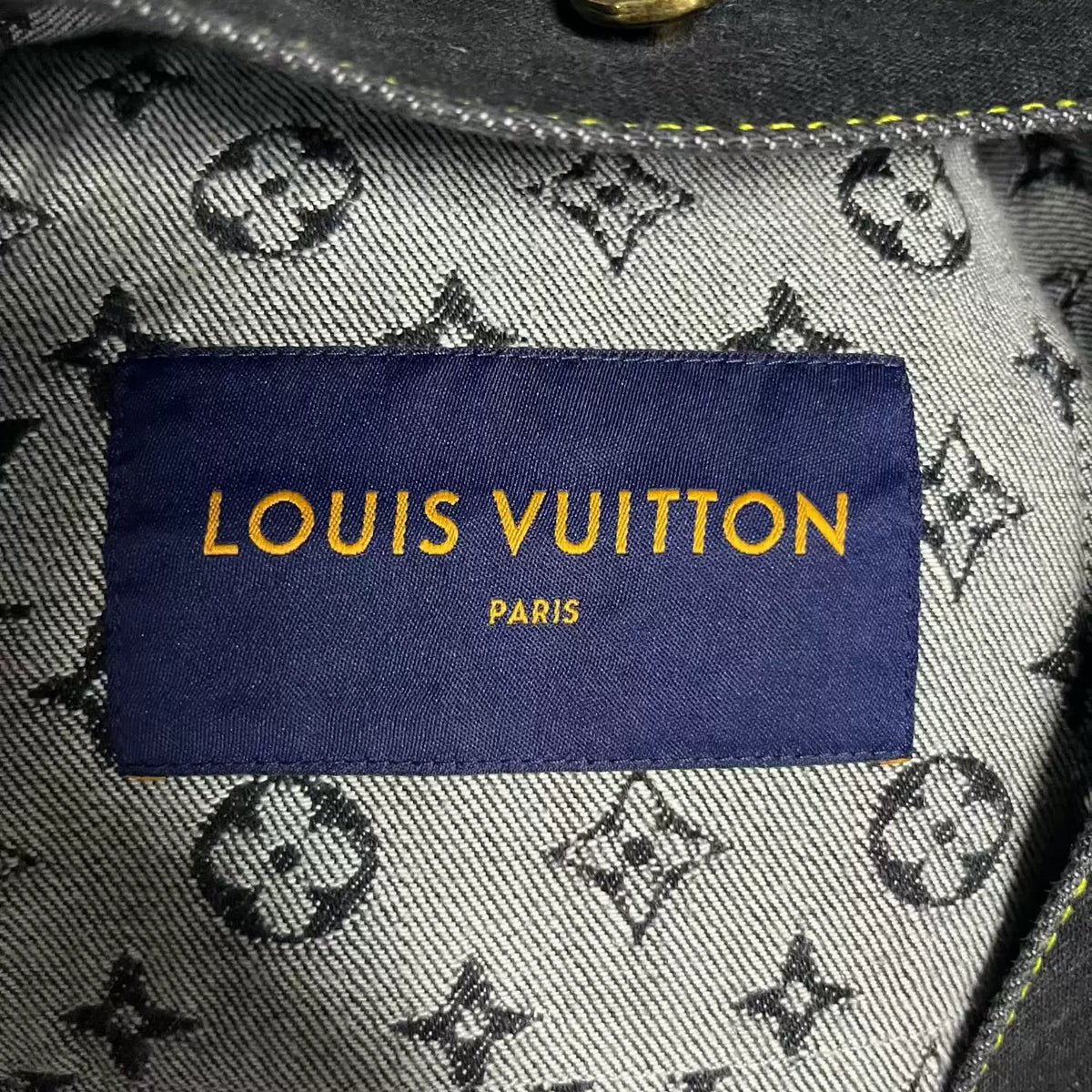 Louis Vuitton Black Deconstructed Monogram Denim Jacket
