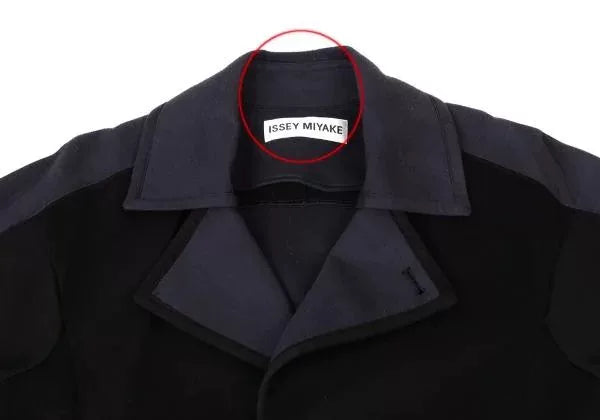 Issey Miyake Vintage Blue Black Coat