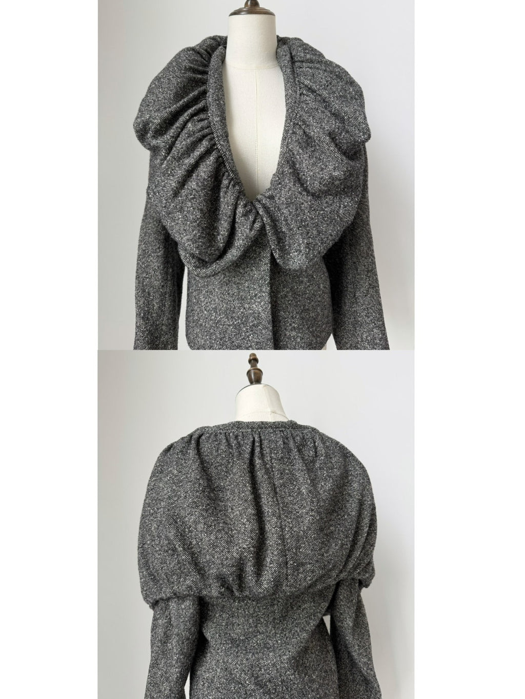 Dries Van Noten top Autumn/Winter 2000 runway piece with a three-dimensional bubble collar jacket