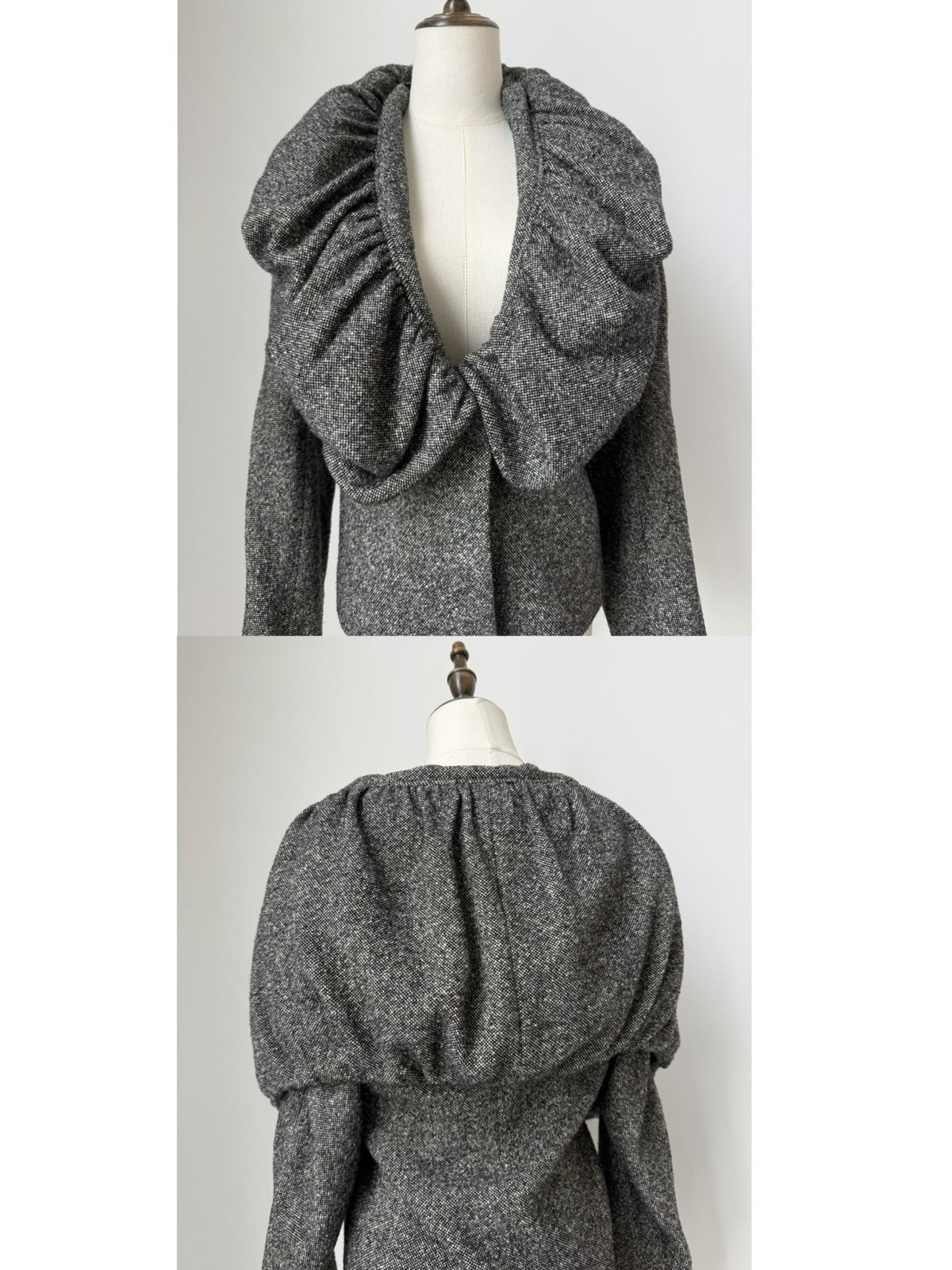 Dries Van Noten top Autumn/Winter 2000 runway piece with a three-dimensional bubble collar jacket