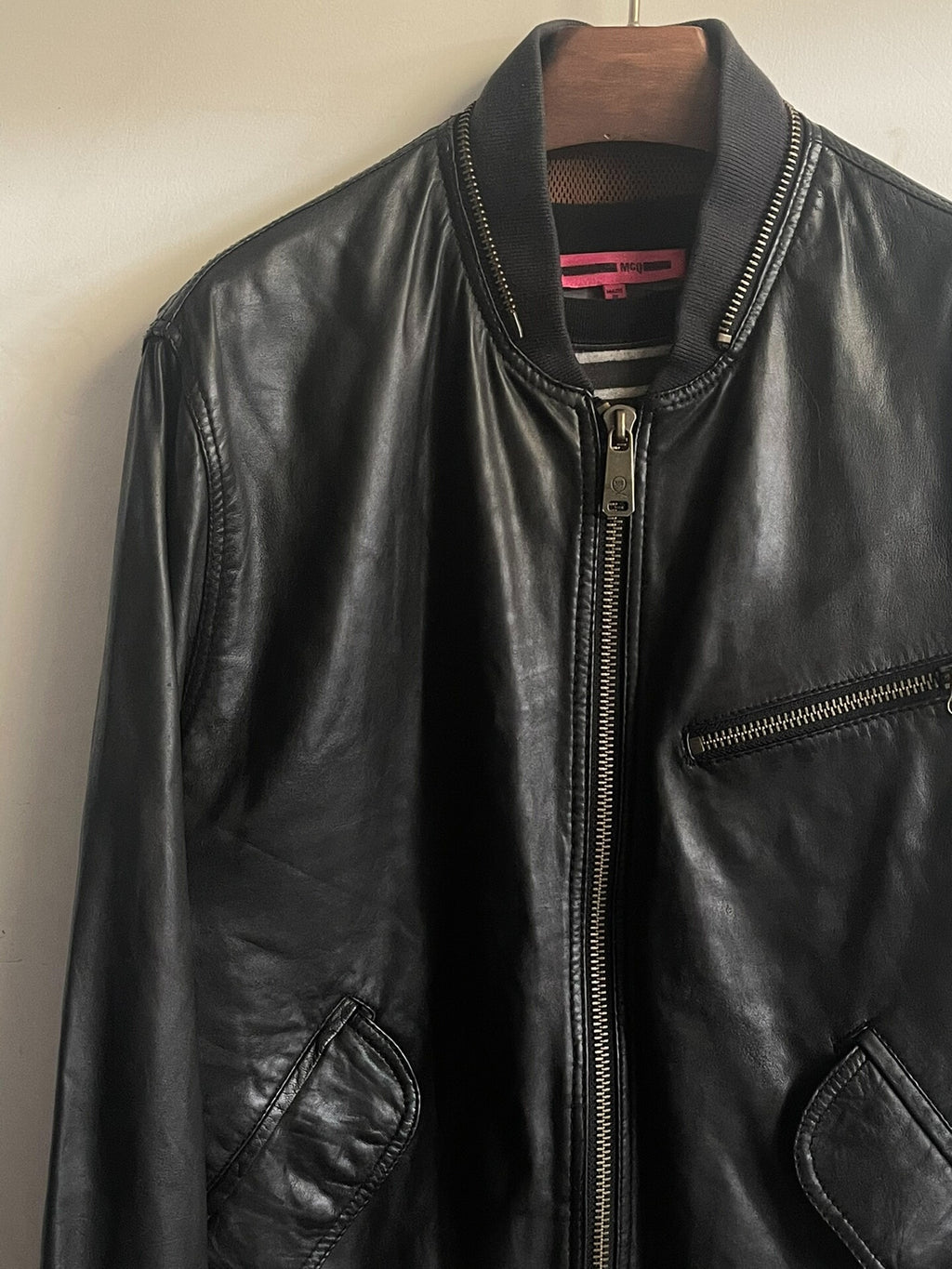 Alexander McQueen Copper YKK Zipper Leather Jacket