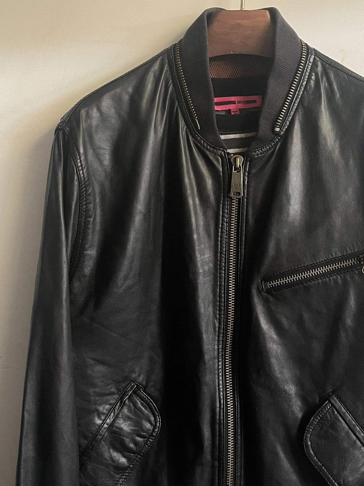 Alexander McQueen Copper YKK Zipper Leather Jacket