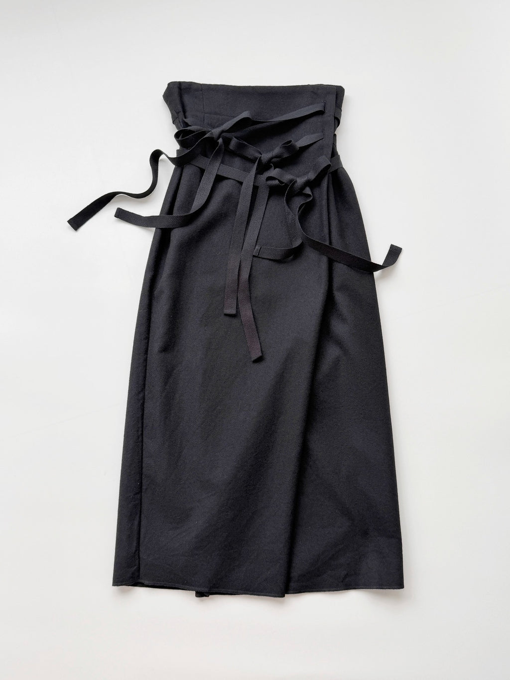 Comme Des Garcons Wool Tie Black Skirt - Devines