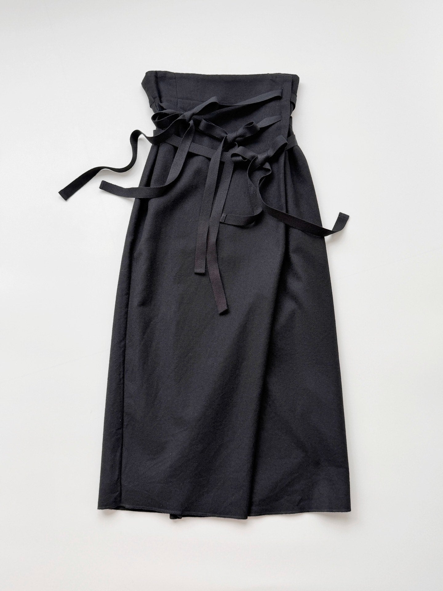 Comme Des Garcons Wool Tie Black Skirt - Devines