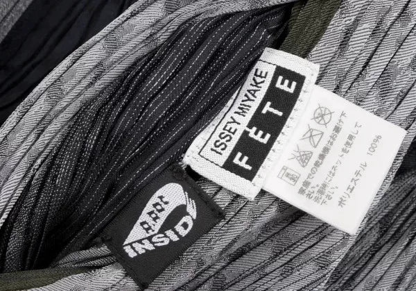 Issey Miyake Vintage Grey Gradient Pleated Top