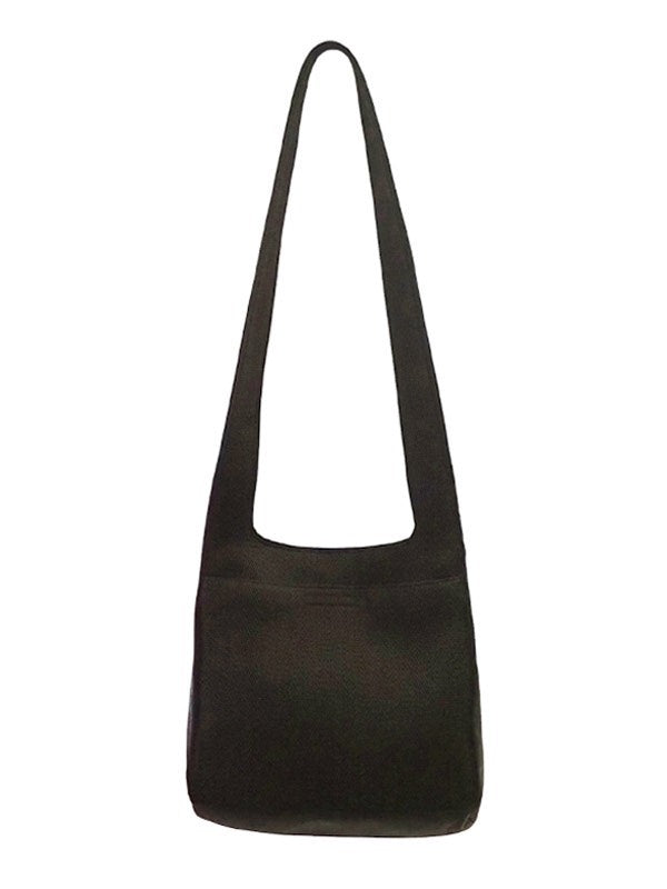 Miu Miu 1999s Leather Buckle Mesh Crossbody Bag