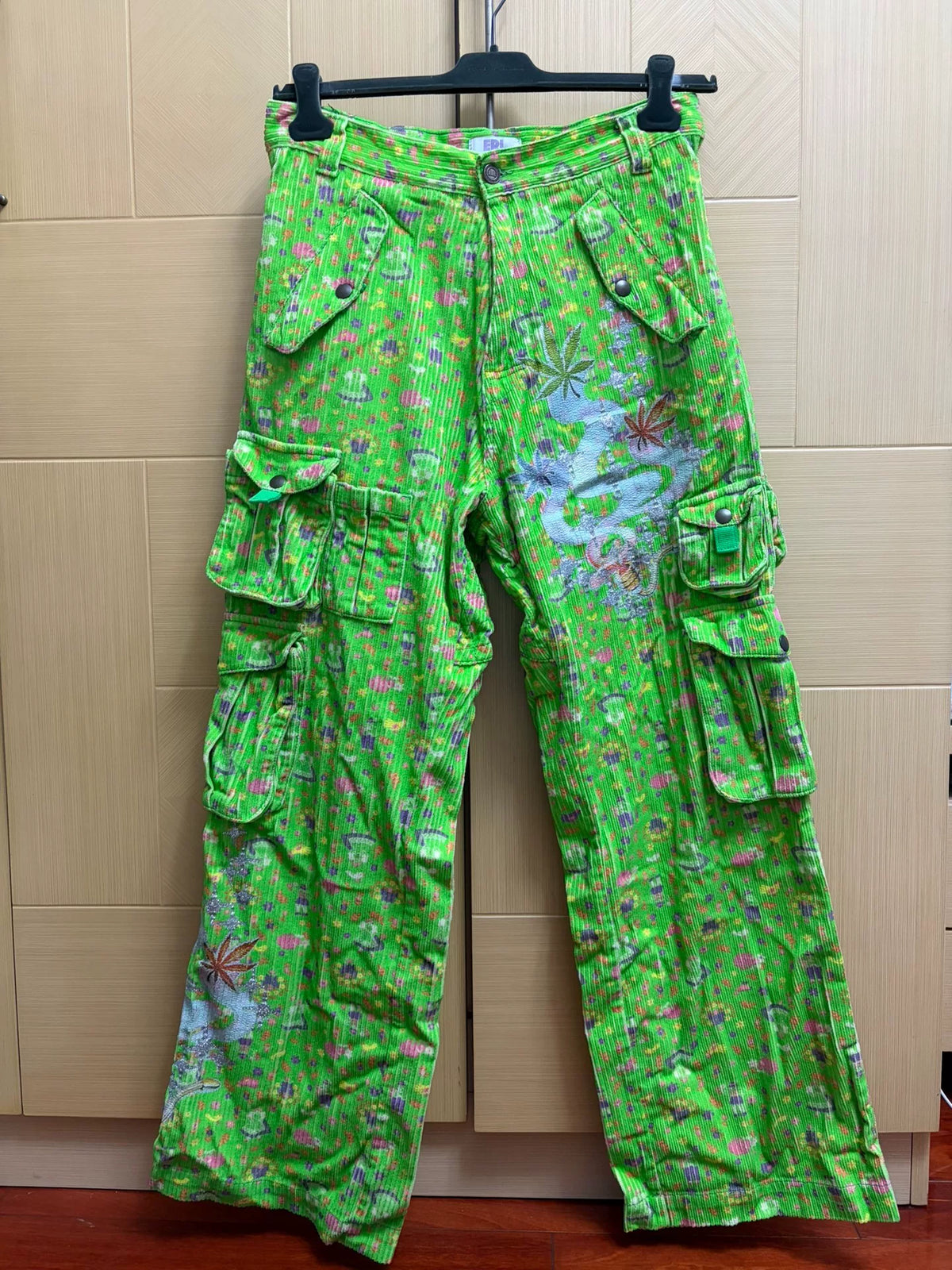 Erl Green Corduroy Work Pants