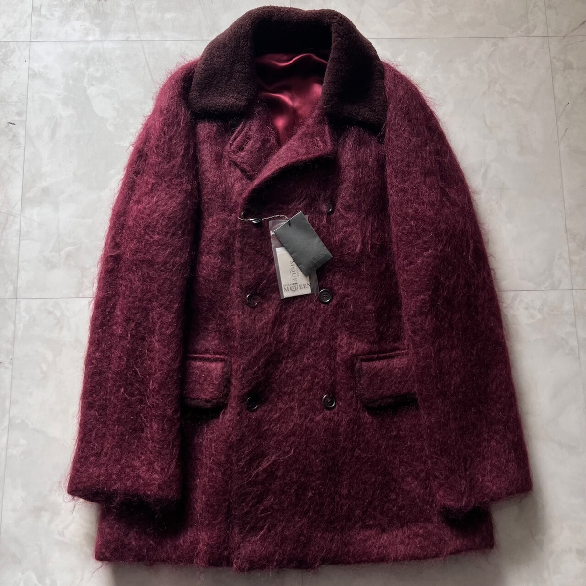 Alexander McQueen Mohair Double-Breasted Coat