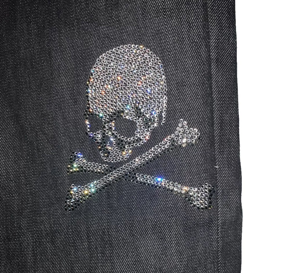 Mastermind Japan Rhinestone Mainline 14SS Gold Isetan On Jeans