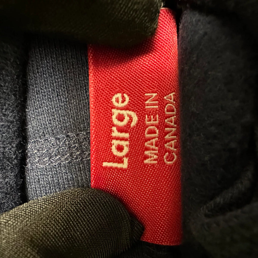 Supreme Navy Arabic Logo Embroidered Cotton Sweater