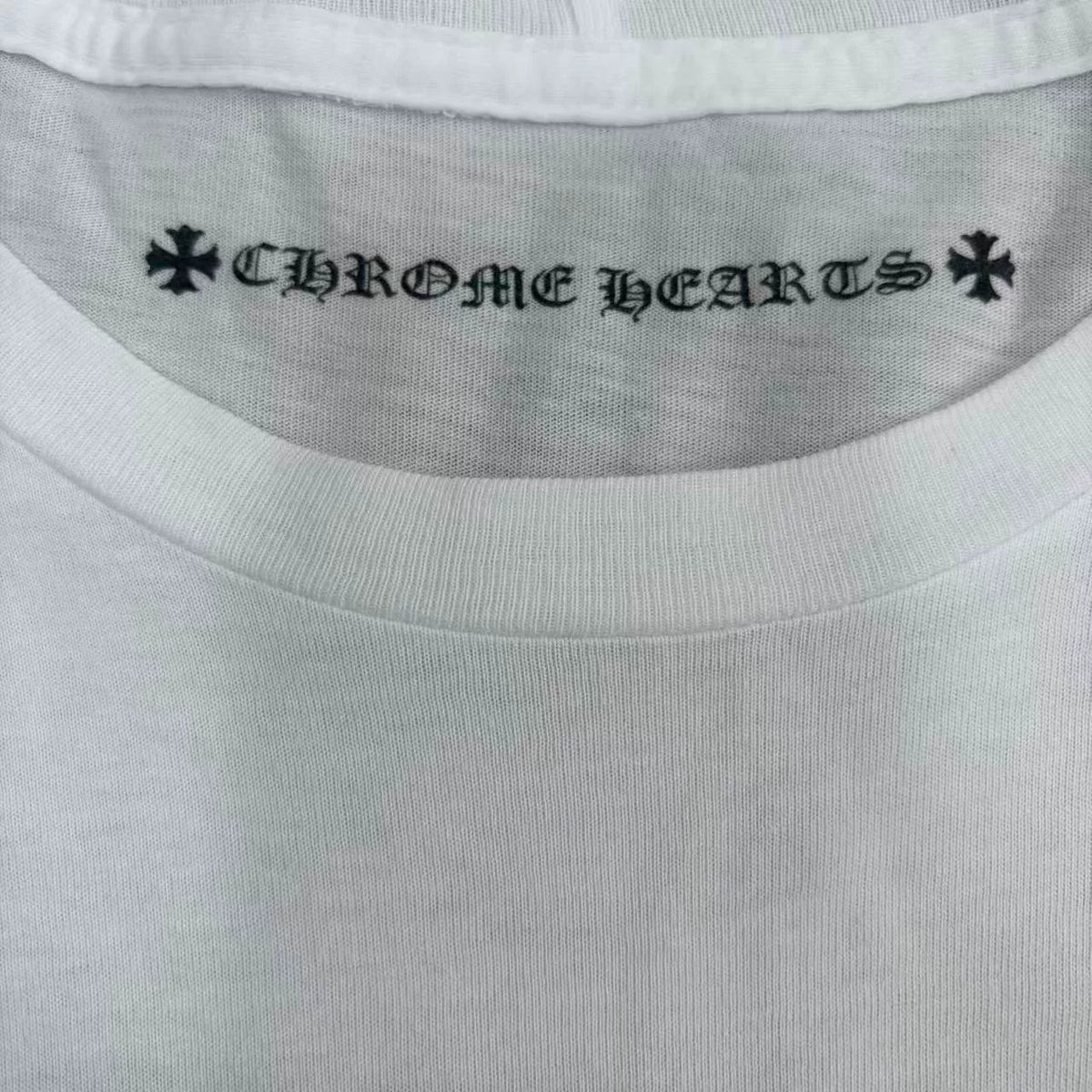 Chrome Hearts White Matty Boy T-bar Sanskrit Figure Graffiti Long Sleeve Top