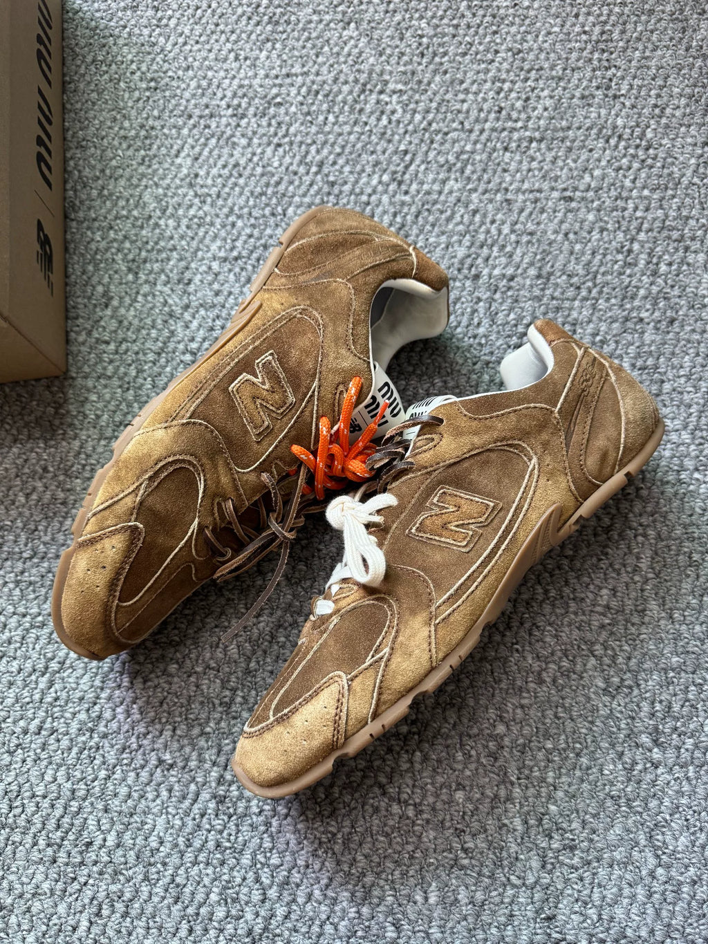 MiuMiu x × New Balance 530 Suede German Army Trainers