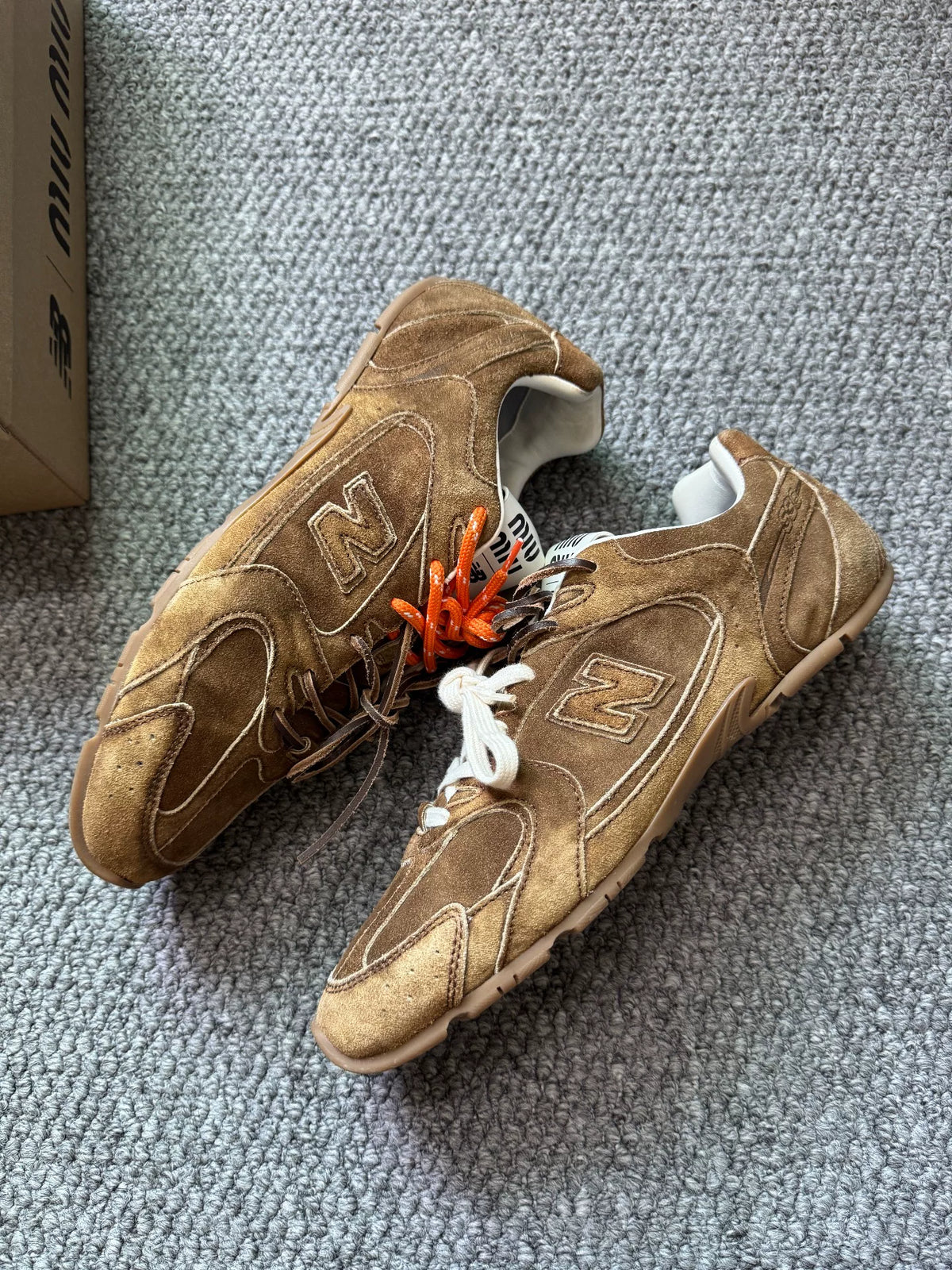 MiuMiu x × New Balance 530 Suede German Army Trainers