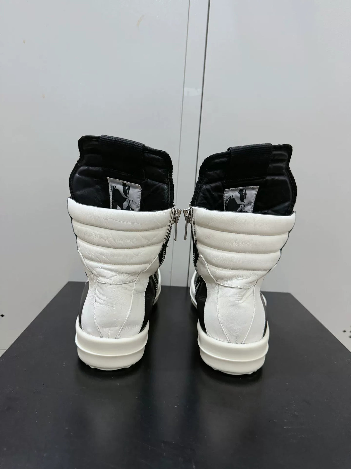 Rick Owens Black and White Inverted-Triangle Sneakers