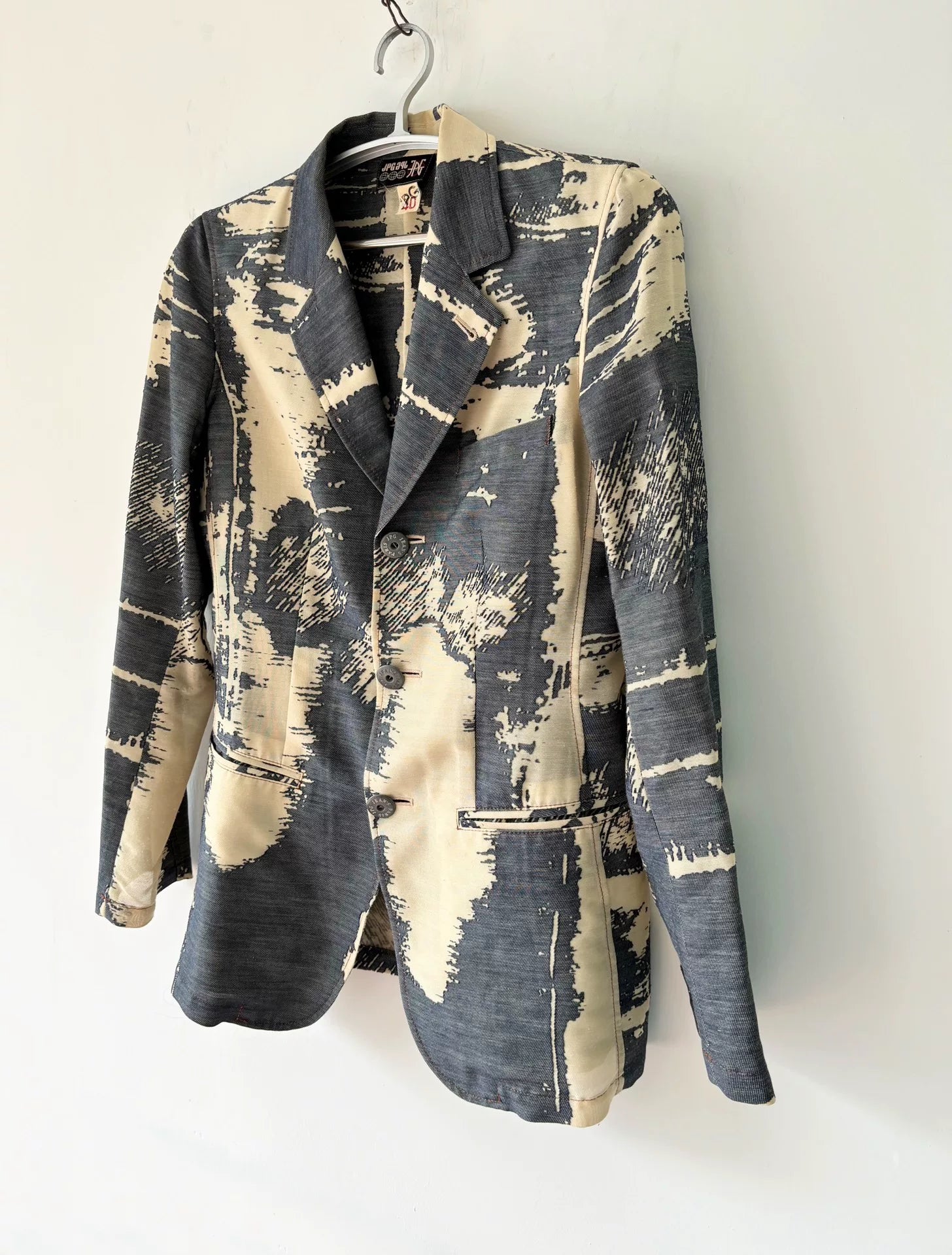 Jean Paul Gaultier 90s Archive Brush Print Blazer