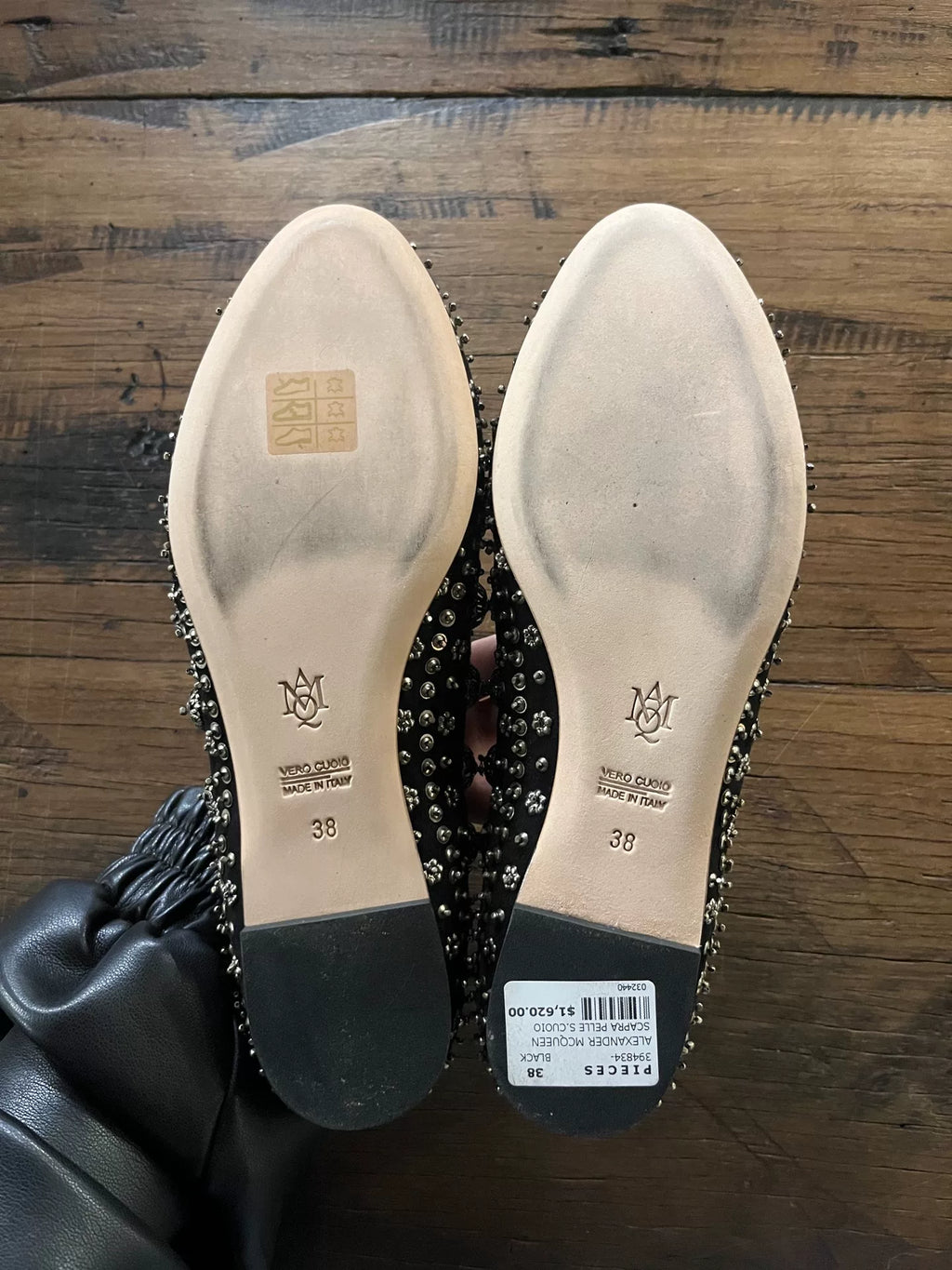Alexander McQueen FW15 Rose Studded Loafers