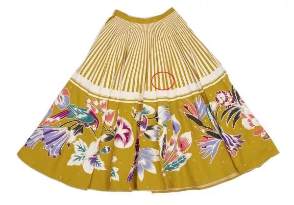 Issey Miyake Vintage Yellow Floral Skirt