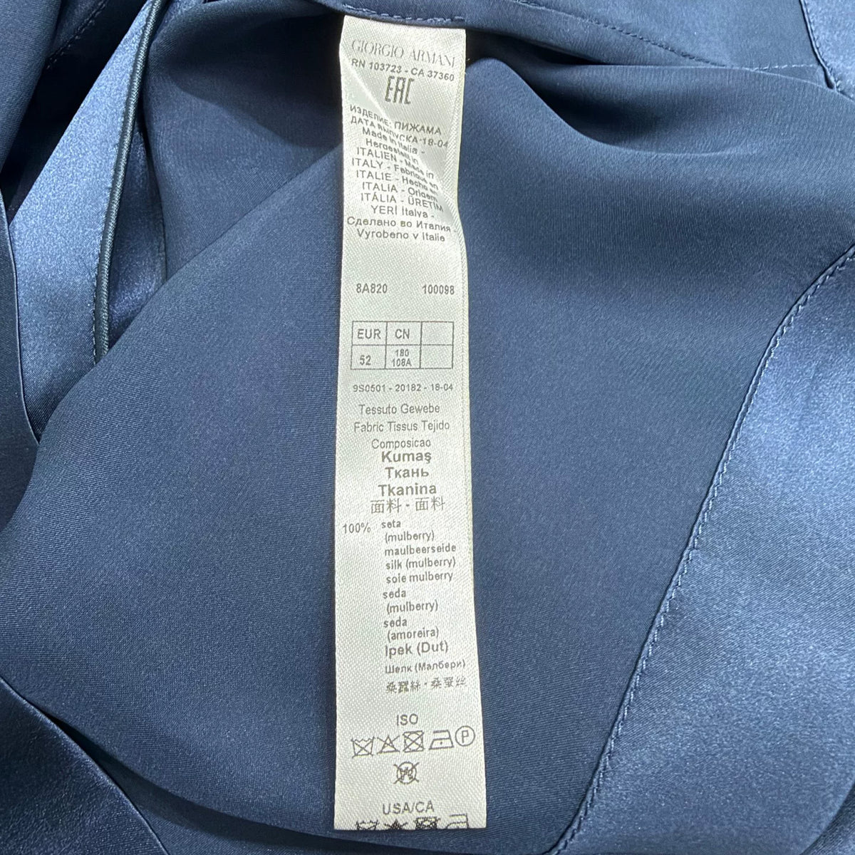 Giorgio Armani Silk Loungewear