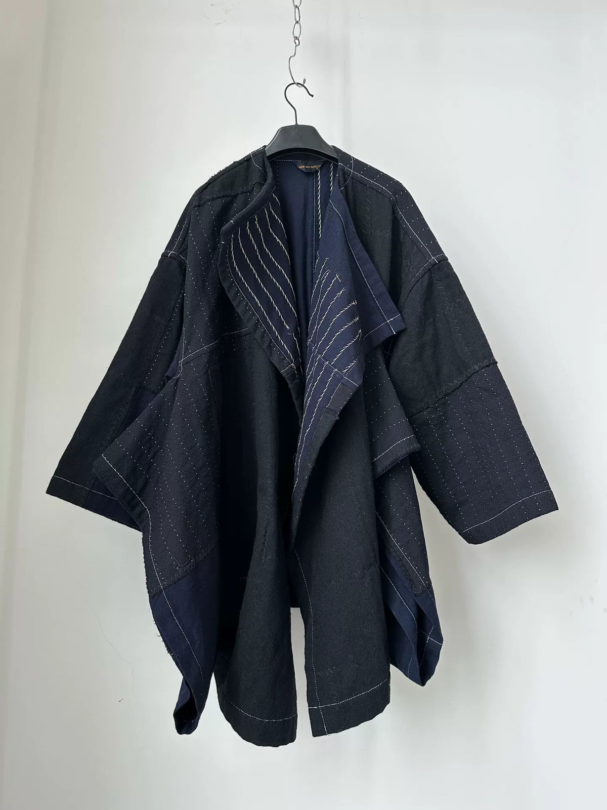 Comme Des Garcons Rei Kawakubo early 1980s sashiko wide-sleeved Japanese-style coat