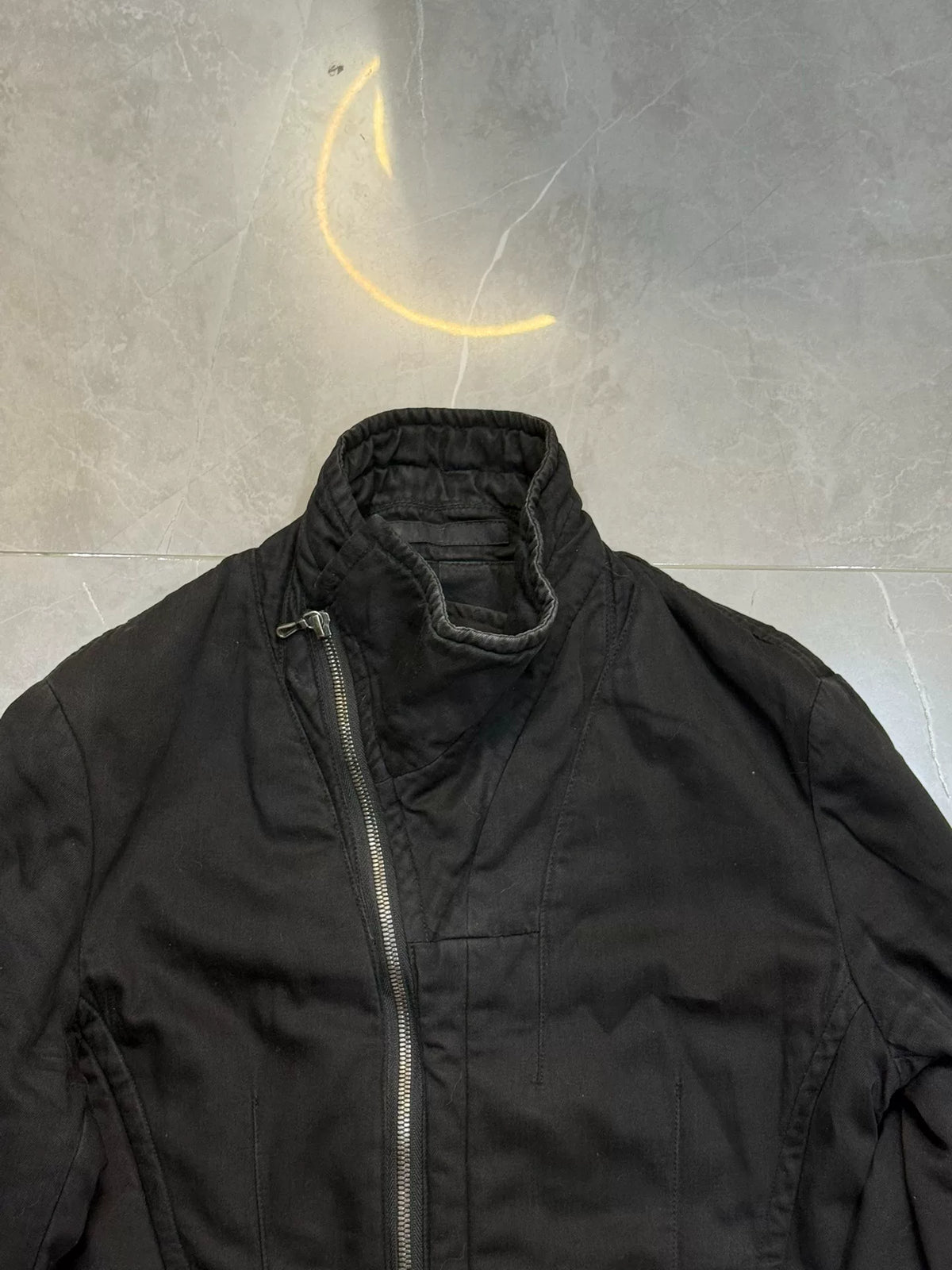 Julius FW11 Stand-Collar Diagonal Zip Cotton Jacket
