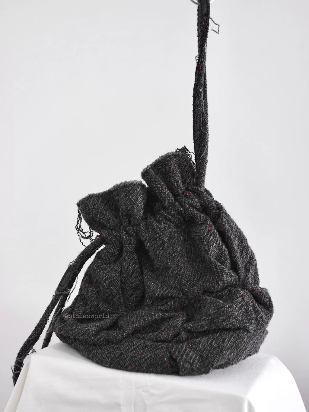 Junya Watanabe Pleated Drawstring Mini Round Bag - Devines