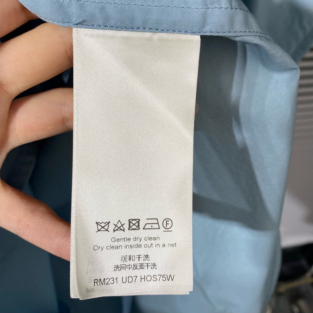 Louis Vuitton SS23 Long Sleeve Logo Button-Front Blue Shirt