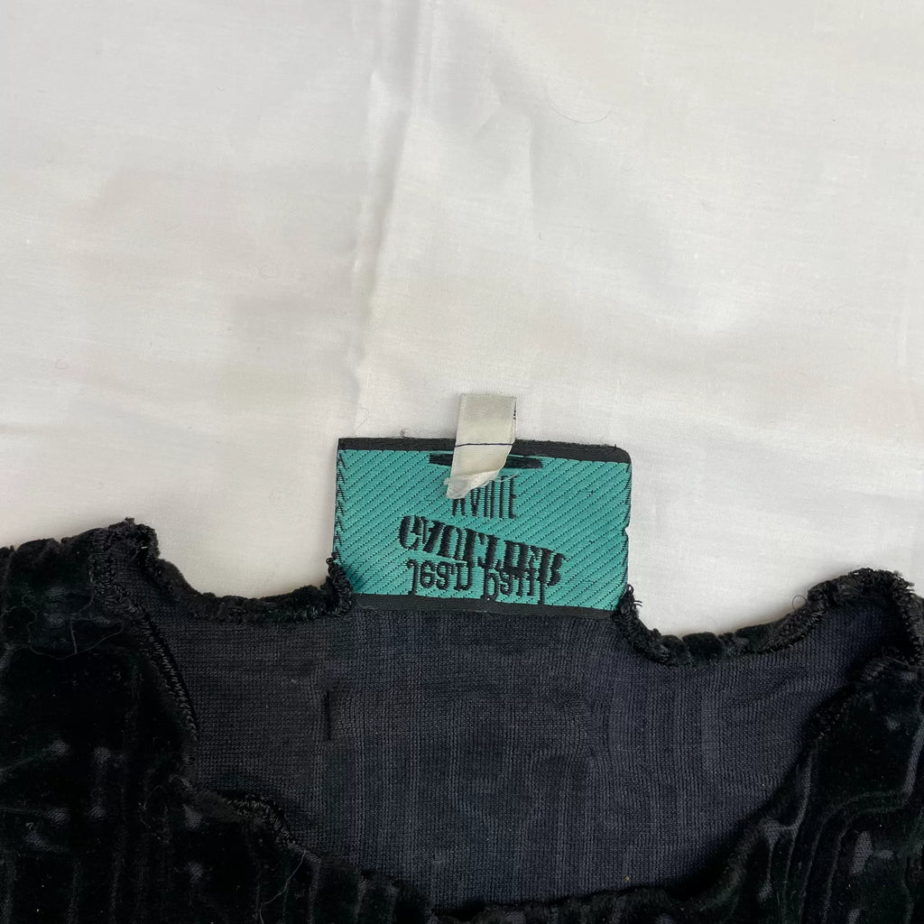 1995 Fall/Winter Jean Paul Gaultier Cyber Circuit Board Velvet Mesh Tattoo Top