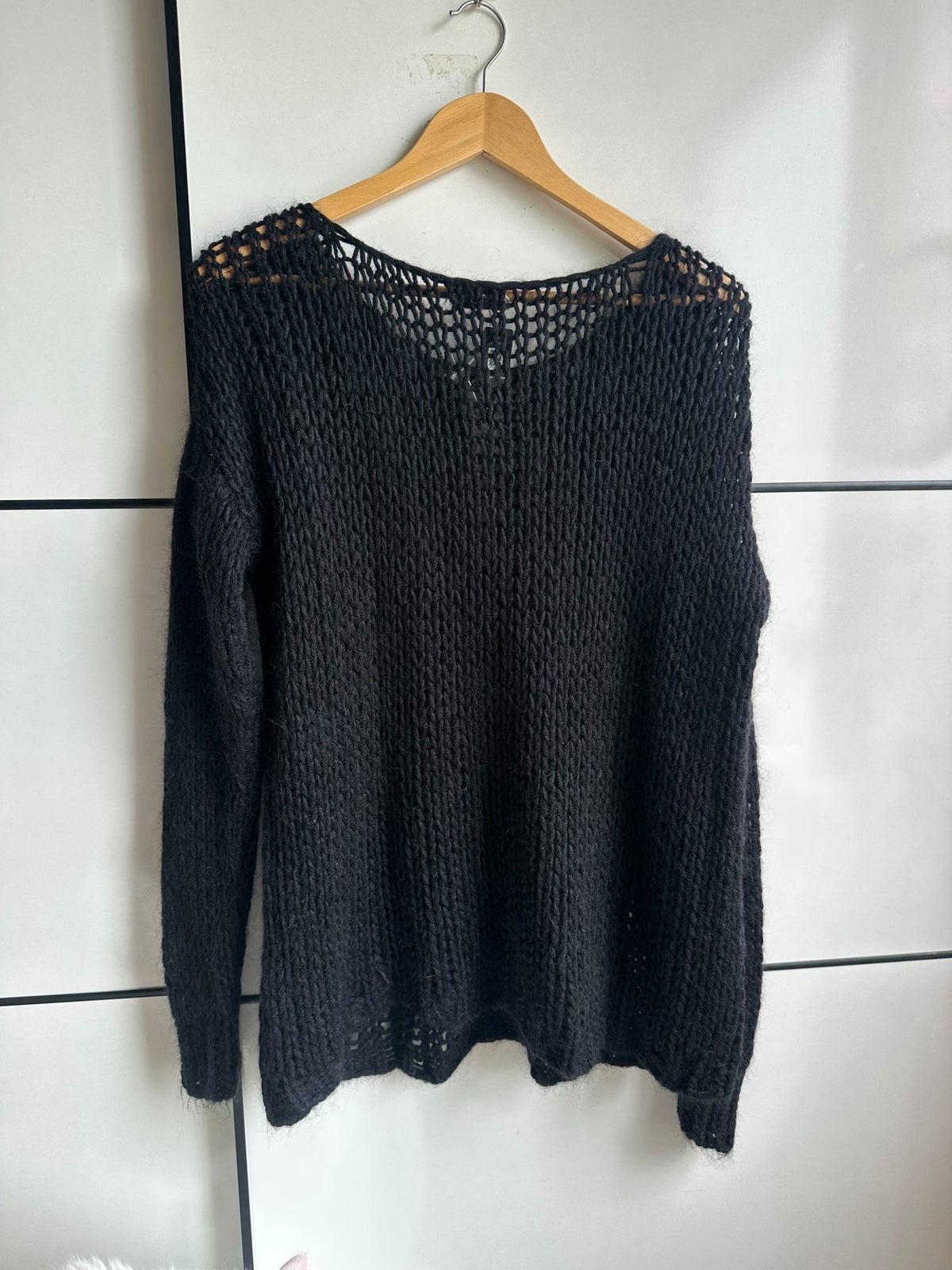 Saint Laurent Black Chunky Knit Sweater