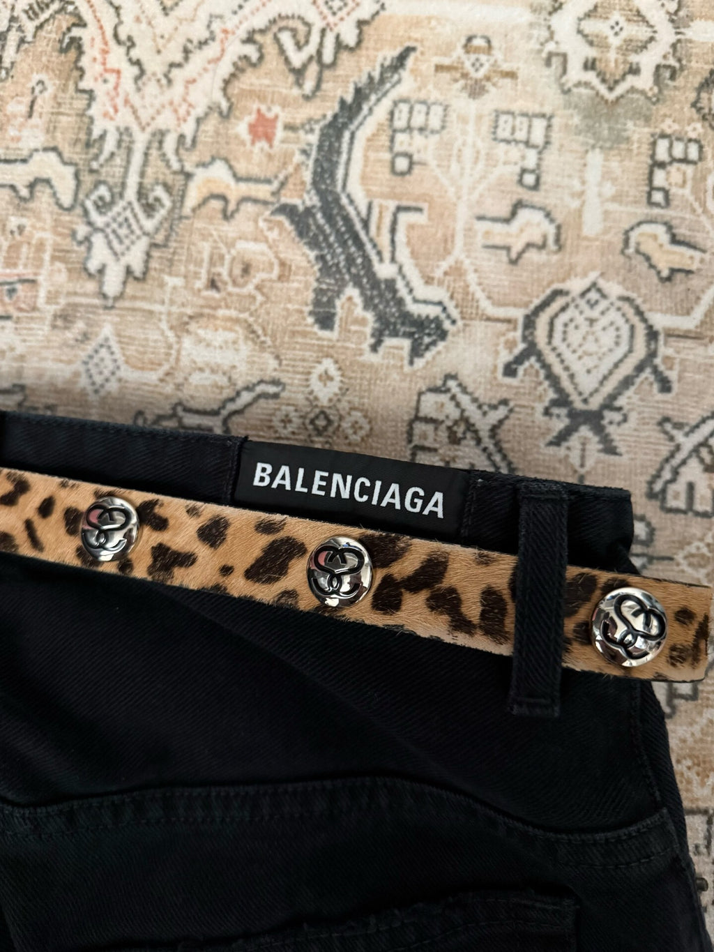 Balenciaga Distressed Vintage-Style Oversized Jeans