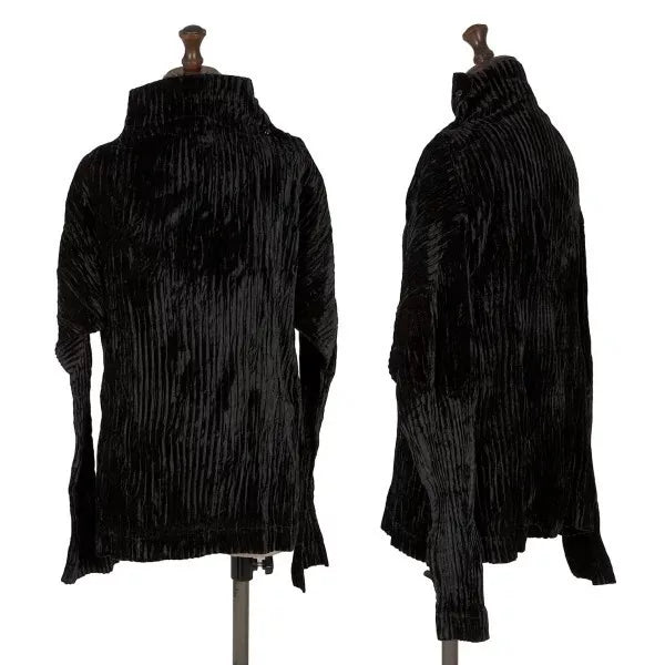 Issey Miyake Vintage Black Silk Velvet Top