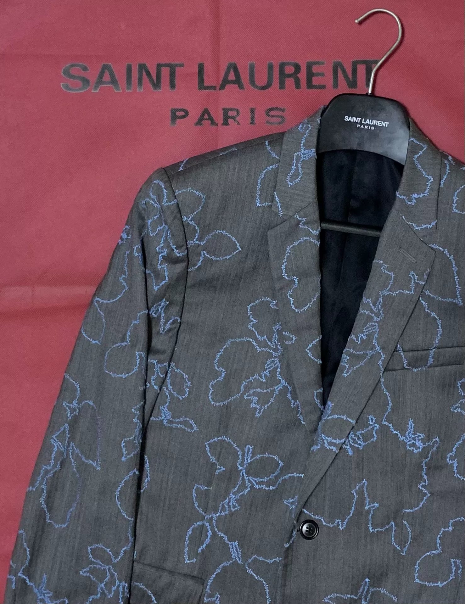 Dior Homme 16SS Runway Blue Gray Suit Wool
