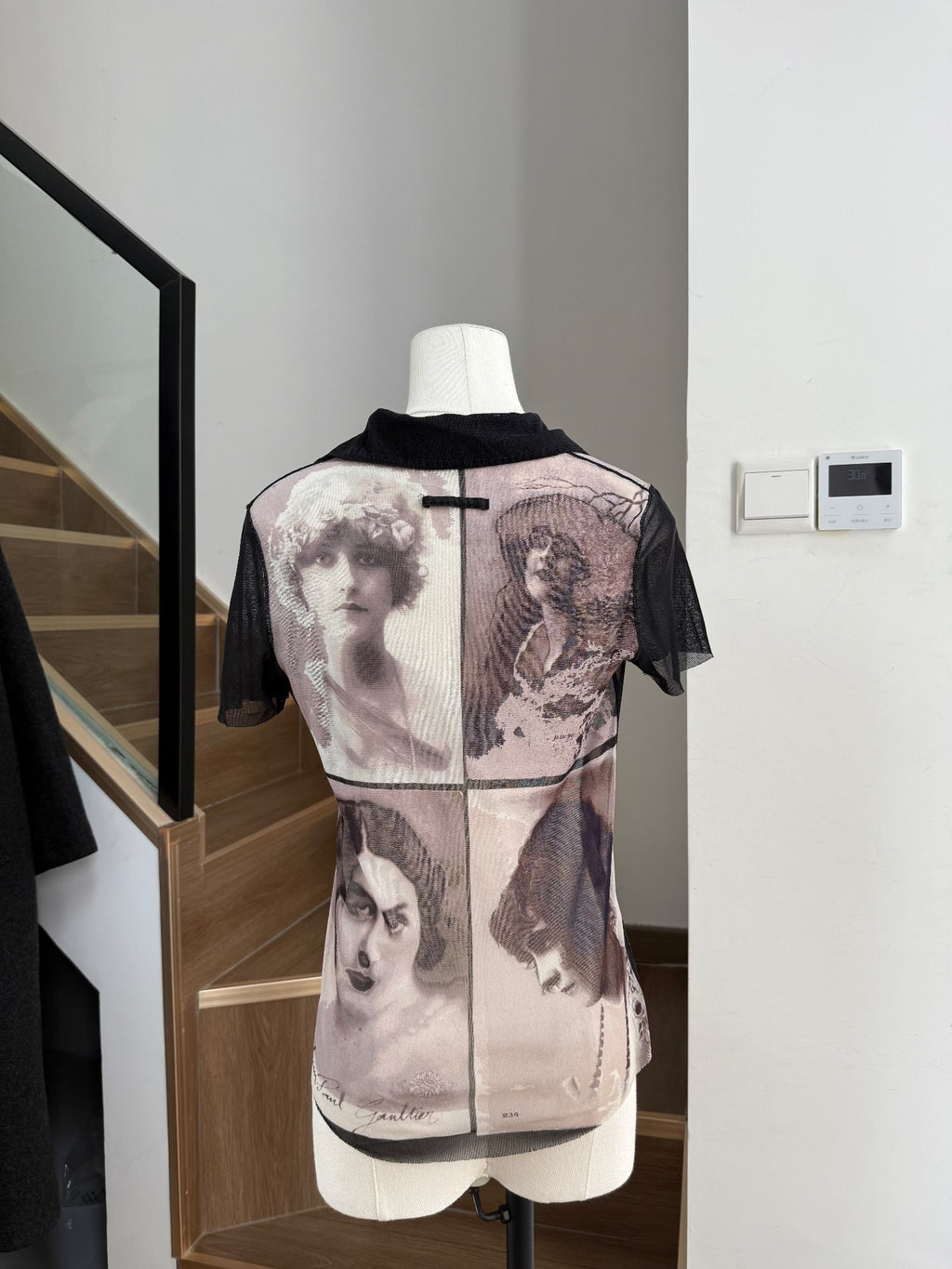 Jean Paul Gaultier Four-Panel Portrait Mesh Shirt