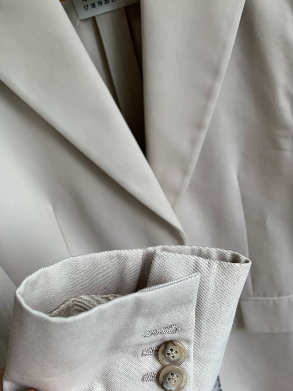 Maison Margiela Beige Double-Breasted Blazer