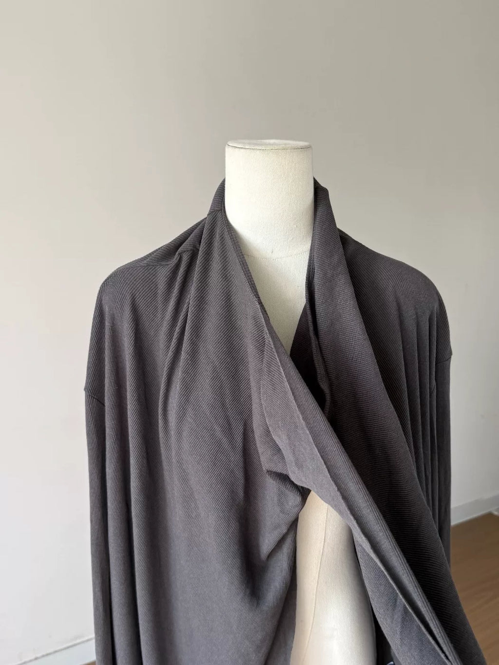 Julius FW22 Draped Split Long-Sleeve Cardigan