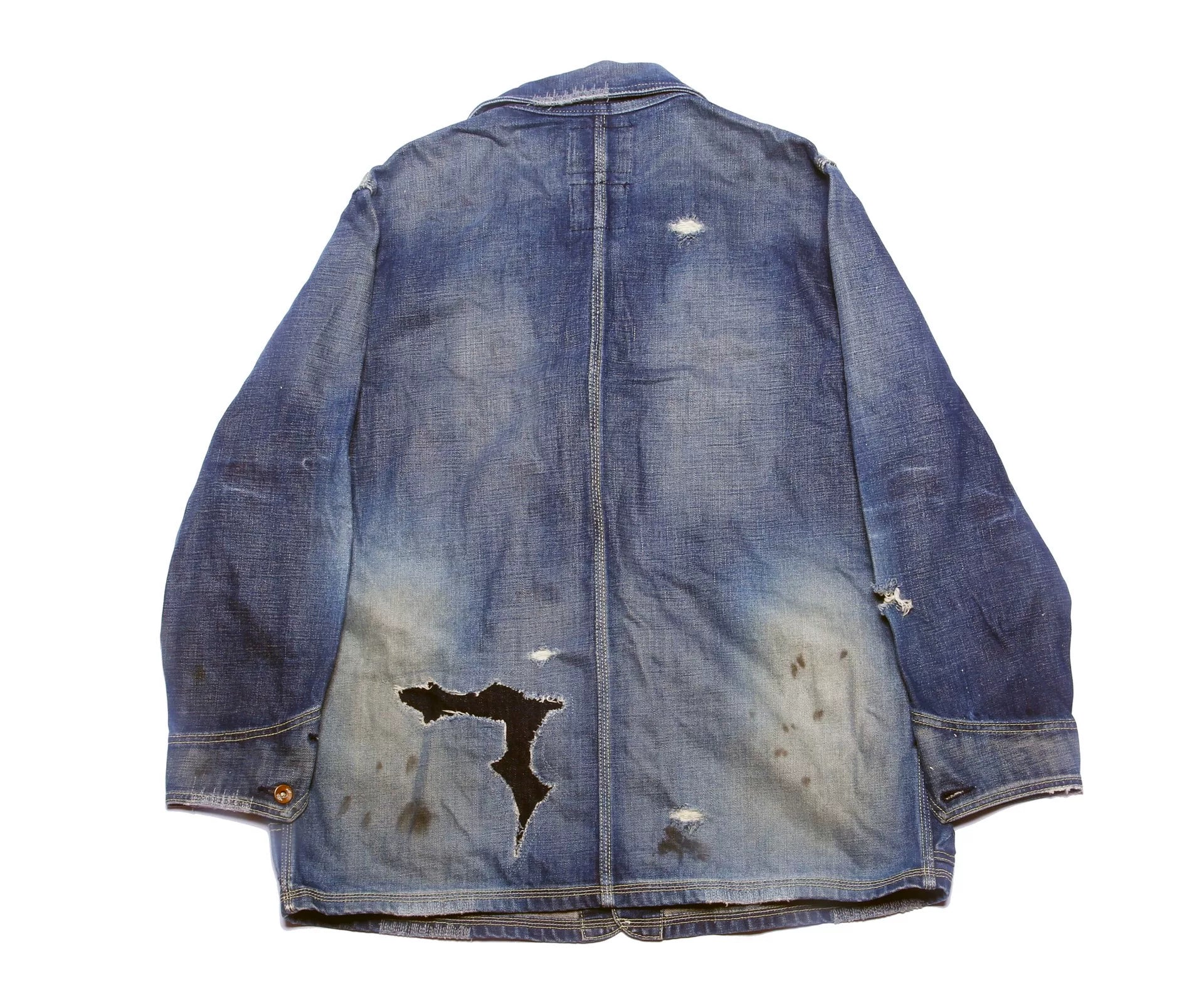 Neighborhood 06AW Kneel Down Blue Distressed Denim Jacket