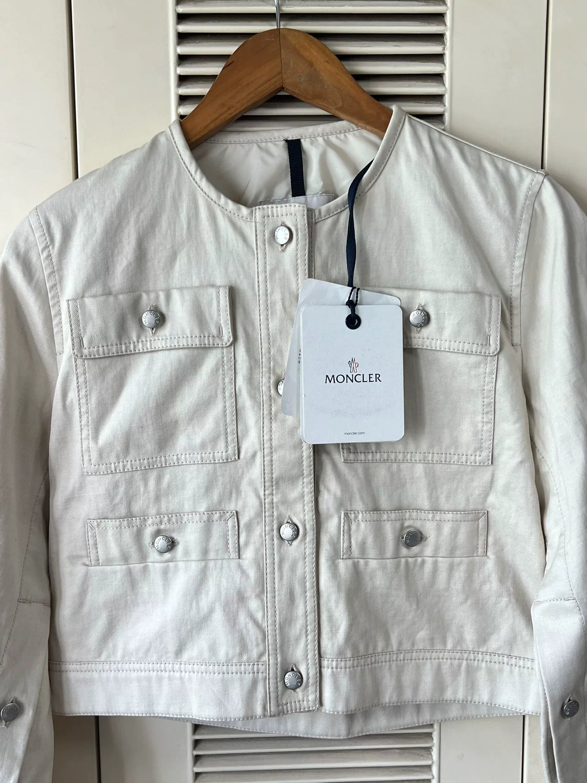 Moncler women's cropped denim jacket
