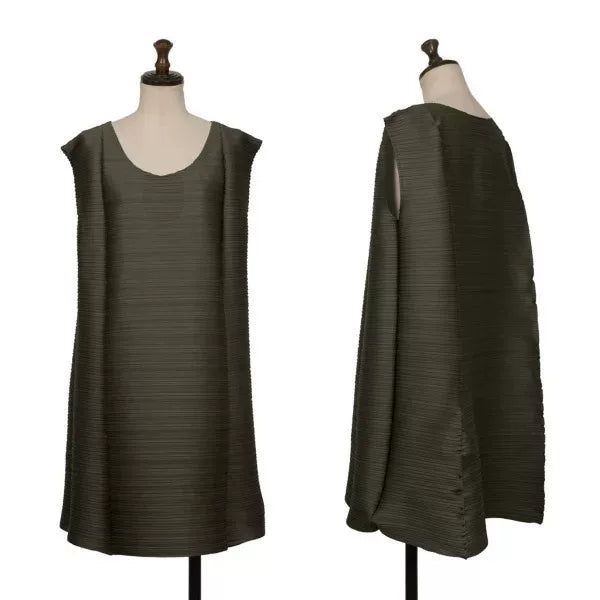 Issey Miyake Vintage Green Pleated Dress